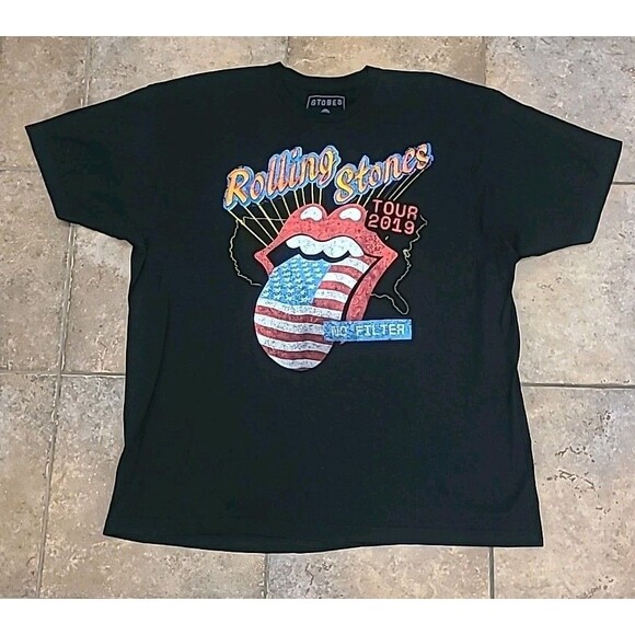 The Rolling Stones 2019 No Filter Tour T-Shirt w/ Tour Dates Big Tall Merch - Picture 1 of 7